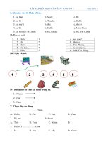 BÀI TẬP BỔ TRỢ VÀ NÂNG CAO GRADE 3