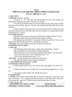 Giáo án Lịch sử 10 bài 19: Những cuộc kháng chiến chống ngoại xâm ở các thế kỷ X  XV