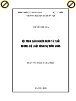 Tội mua bán người dưới 16 tuổi trong bộ luật hình sự năm 2015  