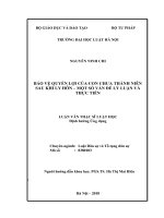 Bảo vệ quyền lợi của con chưa thành niên sau khi ly hôn – một số vấn đề lý luận và thực tiễn  