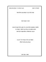Bảo vệ quyền lợi của người vợ khi ly hôn và thực tiễn tại tòa án nhân dân huyện chợ đồn, tỉnh bắc kạn  