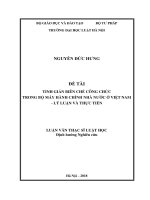 Tinh giản biên chế công chức trong bộ máy hành chính nhà nước ở việt nam   lý luận và thực tiễn  