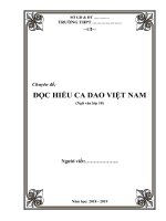 Chuyên đề: ĐỌC HIỂU CA DAO VIỆT NAM