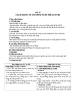 Giáo án Lịch sử 10 bài 31: Cách mạng tư sản Pháp cuối thế kỷ XVIII