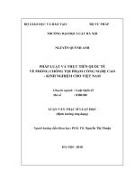 Pháp luật và thực tiễn quốc tế về phòng chống tội phạm công nghệ cao   kinh nghiệm cho việt nam  