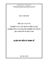 Nghiên cứu xây dựng chiến lược marketing của doanh nghiệp xây dựng quy mô lớn ở Việt Nam