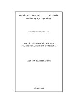 Thụ lý vụ án dân sự và thực tiễn tại các tòa án nhân dân ở tỉnh sơn la  