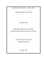 Điều kiện có hiệu lực của di chúc theo quy định của bộ luật dân sự năm 2015  