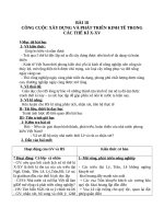 Giáo án Lịch sử 10 bài 18: Công cuộc xây dựng và phát triển kinh tế trong các thế kỷ X  XV