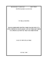 Trách nhiệm bồi thường thiệt hại do nhà cửa, công trình xây dựng khác gây ra theo quy định của pháp luật dân sự việt nam hiện hành