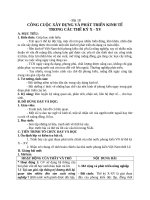 Giáo án Lịch sử 10 bài 18: Công cuộc xây dựng và phát triển kinh tế trong các thế kỷ X  XV