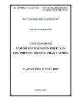 Giải gần đúng một số bài toán biên phi tuyến cho phương trình vi phân cấp bốn