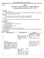 Giáo án Lịch sử 12 bài 23: Khôi phục và phát triển kinh tế  xã hội ở miền Bắc, giải phóng hoàn toàn miền Nam (1973  1975)