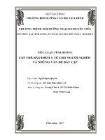 TIỂU LUẬN xử lý TÌNH HUỐNG cấp THẺ bảo HIỂM y tế CHO NGƯỜI NGHÈO và NHỮNG vấn đề bất cập