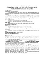 Giáo án Lịch sử 10 bài 25: Tình hình chính trị, kinh tế, văn hóa dưới triều Nguyễn (Nửa đầu thế kỷ XIX