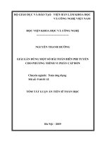 Giải gần đúng một số bài toán biên phi tuyến cho phương trình vi phân cấp bốn tt