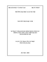 Xử phạt vi phạm hành chính trong lĩnh vực phòng cháy chữa cháy trên địa bàn thành phố hà nội  