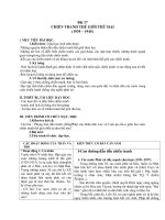 Giáo án Lịch sử 11 bài 17: Chiến tranh thế giới thứ hai (1939  1945)