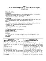 Giáo án Lịch sử 10 bài 7: Sự phát triển lịch sử và nền văn hóa đa dạng của Ấn Độ