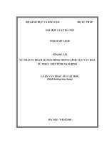 Xử phạt vi phạm hành chính trong lĩnh vực văn hóa từ thực tiễn tỉnh nam định  