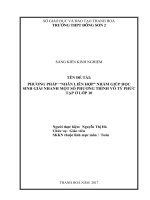 SKKN   toán   PHƯƠNG PHÁP ‘‘NHÂN LIÊN hợp” NHẰM GIÚP học SINH GIẢI NHANH một số PHƯƠNG TRÌNH vô tỷ PHỨC tạp ở lớp 10 image marked 