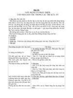 Giáo án Lịch sử 10 bài 20: Xây dựng và phát triển văn hóa dân tộc trong các thế kỷ X  XV