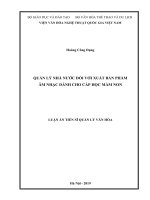 Quản lý nhà nước đối với xuất bản phẩm âm nhạc dành cho cấp học mầm non