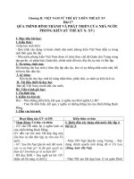 Giáo án Lịch sử 10 bài 17: Quá trình hình thành và phát triển của nhà nước phong kiến (Từ thế kỷ X đến thế kỷ XV)