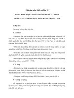 Giáo án Lịch sử 12 bài 23: Khôi phục và phát triển kinh tế  xã hội ở miền Bắc, giải phóng hoàn toàn miền Nam (1973  1975)
