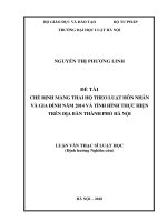 Chế định mang thai hộ theo luật hôn nhân và gia đình năm 2014 và tình hình thực hiện trên địa bàn thành phố hà nội