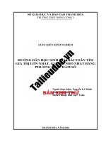 SKKN   toán   hướng dẫn học sinh giải bài toán tìm giá trị lớn, giá trị nhỏ nhất bằng phương pháp hàm số image marked 