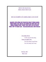 NGHIÊN cứu NỒNG độ PHOSPHO máu ở BỆNH NHÂN THẬN NHÂN tạo CHU kỳ và ĐÁNH GIÁ HIỆU QUẢ lọc BẰNG PHƯƠNG PHÁP THẨM TÁCH SIÊU lọc bù DỊCH TRỰC TIẾP từ DỊCH lọc  hemodiafiltration (hdf online) 