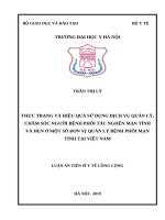 Thực trạng và hiệu quả sử dụng dịch vụ quản lý, chăm sóc người bệnh phổi tắc nghẽn mạn tính và hen ở một số đơn vị quản lý bệnh phổi mạn tính tại việt nam