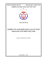 Nghiên cứu giải pháp nâng cao an toàn hàng hải vùng biển việt nam