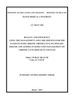 Thực trạng và hiệu quả sử dụng dịch vụ quản lý, chăm sóc người bệnh phổi tắc nghẽn mạn tính và hen ở một số đơn vị quản lý bệnh phổi mạn tính tại việt nam tt tiếng anh 