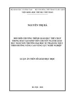 Đổi mới chương trình giáo dục thể chất trong đào tạo sinh viên chuyên ngành giáo dục mầm non trường đại học sư phạm hà nội 2 theo hướng nâng cao năng lực nghề nghiệp