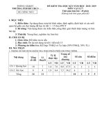 Đề KT HKI môn vật lí 7 có ma trận, đáp án; có trắc nghiệm, tự luận và bài làm cho học sinh