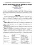 KHẢO sát một số PHƯƠNG PHÁP PHÁT HIỆN TIỀN CẢNH BẰNG mô HÌNH nền THỐNG kê 