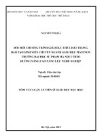 Đổi mới chương trình giáo dục thể chất trong đào tạo sinh viên chuyên ngành giáo dục mầm non trường đại học sư phạm hà nội 2 theo hướng nâng cao năng lực nghề nghiệp tt 