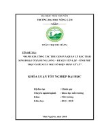 khóa luận tốt nghiệp đánh giá công tác thu gom và quản lý rác thải sinh hoạt ở xã hưng long – huyện yên lập – tỉnh phú thọ và đề xuất một số biện pháp xử lý 