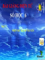 Bài giảng Số học 6 chương 2 bài 7: Phép trừ hai số nguyên