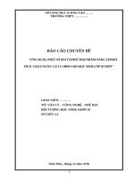 chuyên đề: “Ứng dụng một số bài tập bổ trợ nhằm nâng thành tích  chạy ngắn  cự ly 100m cho học sinh lớp 10 THPT