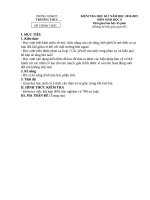 Đề KT HK i môn sinh học lớp 8 có ma trận, đáp án; trắc nghiệm và tự luận