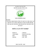 Đánh giá hiện trạng công tác quản lý, thu gom, vận chuyển, xử lý chất thải rắn và bảo vệ môi trường trên địa bàn thị trấn Chợ Mới, huyện Chợ Mới, tỉnh Bắc Kạn (Khóa luận tốt nghiệp)