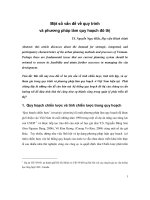 Một số vấn đề về quy trình và phương pháp làm quy hoạch đô thị 