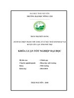 khóa luận tốt nghiệp đánh giá hiện trạng thu gom, xử lý rác thải sinh hoạt tại huyện yên lập, tỉnh phú thọ 