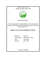 khóa luận tốt nghiệp đánh giá hiện trạng môi trường nước thải tại mỏ than mạo khê, đông triều, tỉnh quảng ninh và đề xuất công nghệ xử lý 
