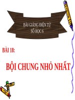 Bài giảng Số học 6 chương 1 bài 18: Bội chung nhỏ nhất