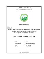 khóa luận tốt nghiệp nghiên cứu ảnh hưởng phân BMT18 đến sản xuất chè sạch an toàn tại huyện đại từ, tỉnh thái nguyên 