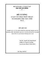 UẬN văn THẠC sĩ kỹ THUẬT NGÀNH KHOA học máy TÍNH tên đề tài NGHIÊN cứu và ỨNG DỤNG PHƢƠNG PHÁP hỗ TRỢ RA QUYẾT ĐỊNH đa TIÊU CHÍ TRONG QUẢN lý tài NGUYÊN RỪNG tại KHU bảo tồn cù LAO CHÀM TỈNH QUẢNG NAM 